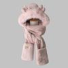 Women Winter Scarf Hat Gloves Set Girl Headwear for Girl Winter Cycling Climbing Skiing Scarf Hat Thick Lining