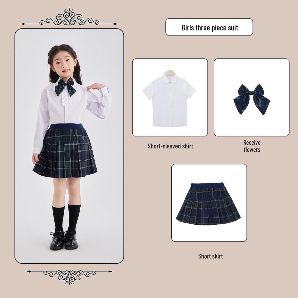 British Style School Uniforms for Kids - Primary & Secondary Recitation and Performance Outfits, Kindergarten Formal Wear, Academic Style.