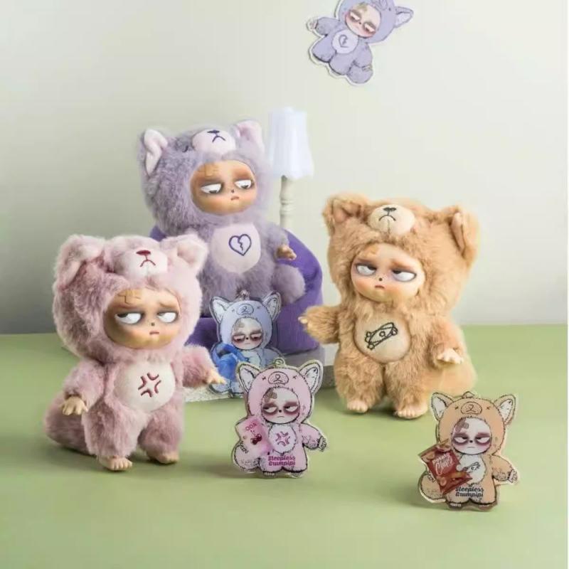 Grumpipi In Stock Original Sleepless Grumpipi Series Blind Box Vinyl Face Plush Doll Macaron Color Bag Decor Collection Toy Gift