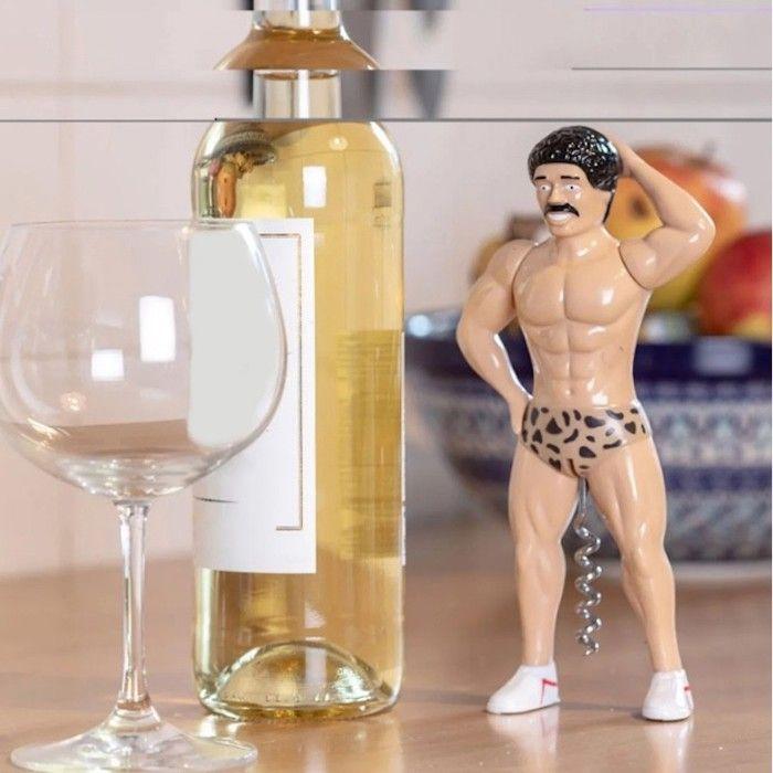 Tire-Bouchon Homme Muscleman Moustache 20cm Modèle Insolite et Original Accessoire Apéro Fun et Design