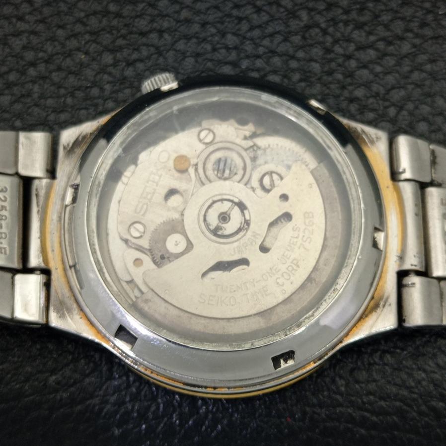 USED RARE SEIKO 5 AUTOMATIC 7S26B JAPAN MENS DAY/DATE WHITE DIAL WATCH A427912-2 R1054-a427912
