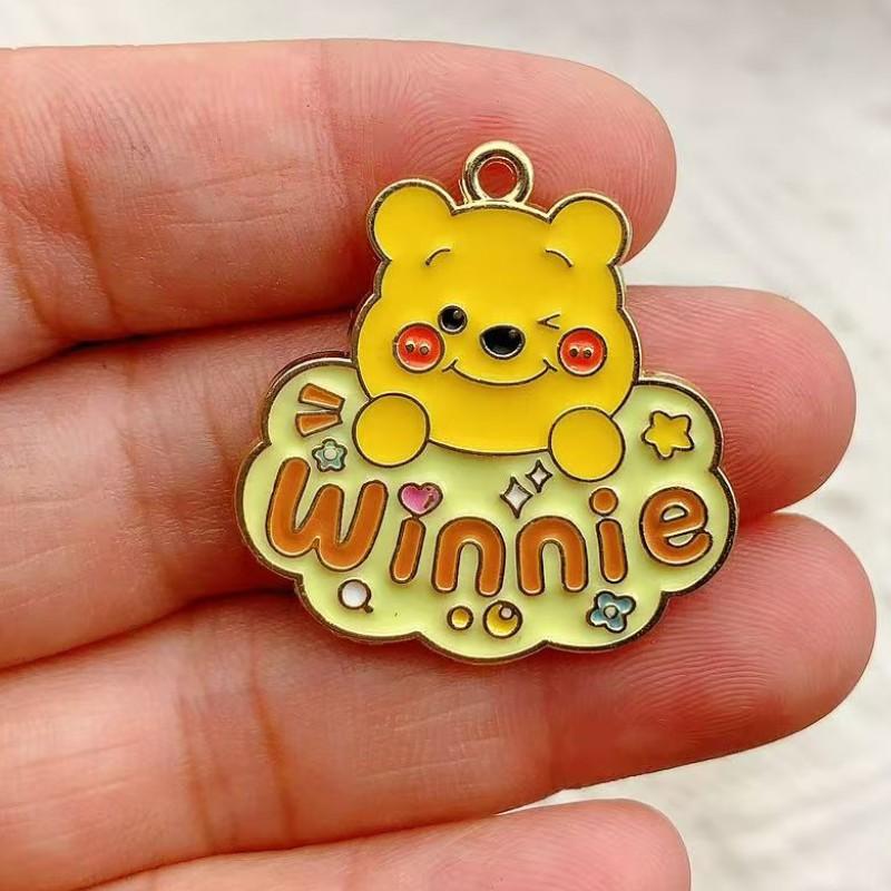 10pcs Cartoon Mickey Mouse Decorations Cute Alloy Pendant Anime Figures Children's DIY Creative Fashion Jewelry Accessories Gift