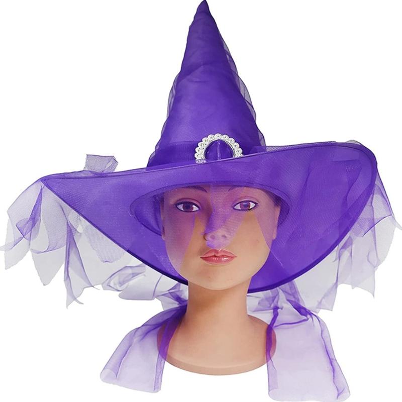 Halloween Witch Wizard Hat Party Headgear Devil Cap Adult Taking Photo Props