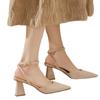 2025 Ladies Shoes Buckle Strap Women's High Heels New Shallow Office and Career Hot Sale Best Seller Closed Toe Sandals