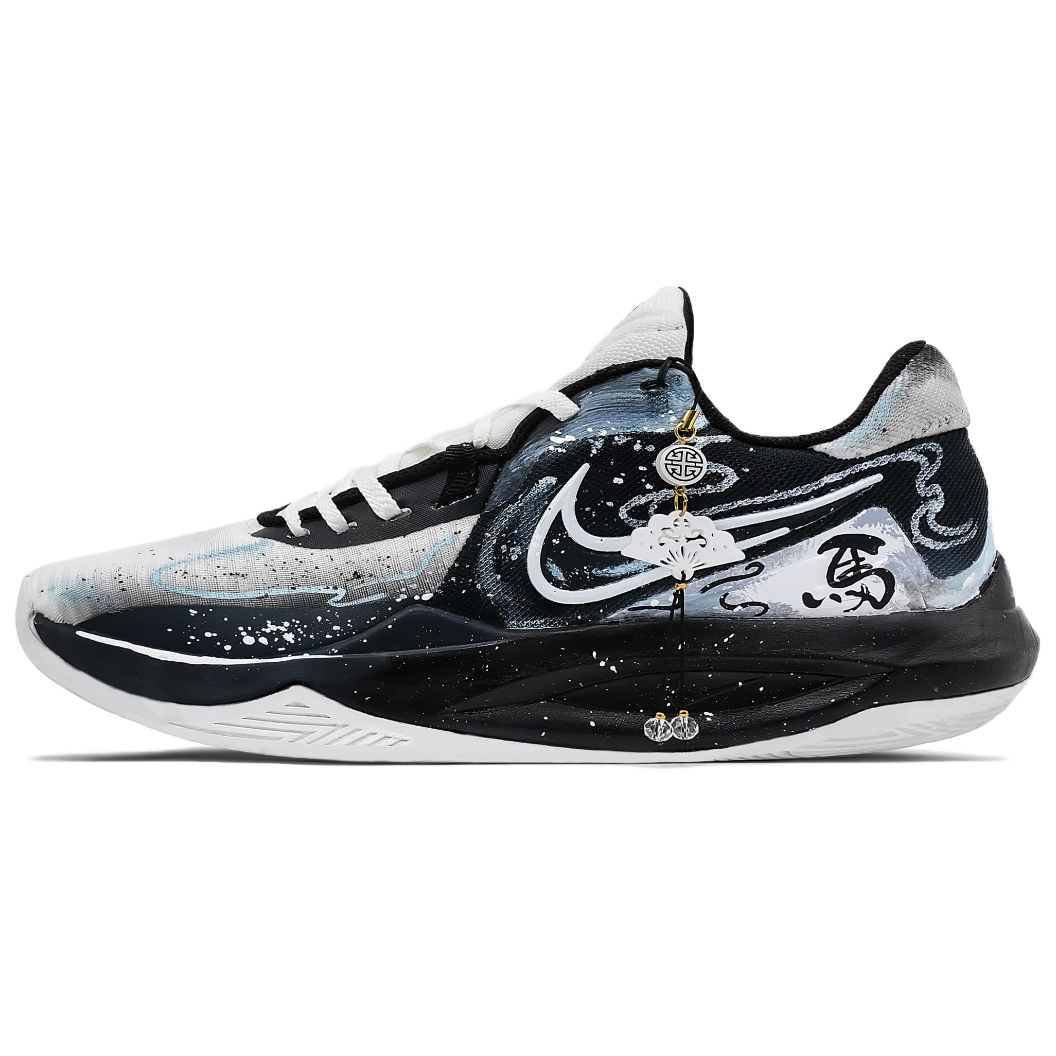 

Nike Precision 6 Black Horse Through The Forest Fabric Cushioning, Wear Resistant Low top Basketball Shoes Men s DD9535-007(Team1727-) 40.5