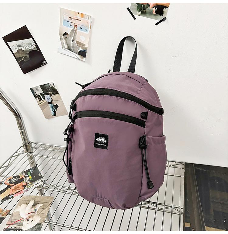 Schoolbag Minimal Soft Light Mist Moist Cool Functional Tooling Wind Backpack Neutral Light Commuter Outdoor Lightweight Backpack