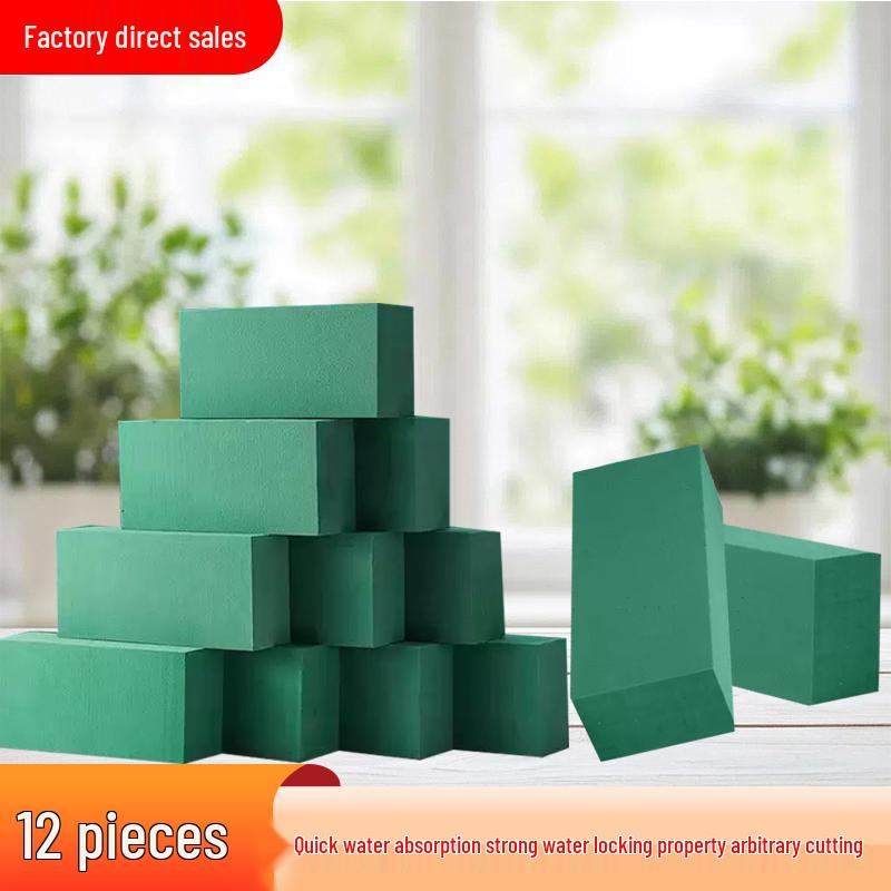 Water-Absorbing Floral Foam Blocks for Fresh Flower Arrangements - Moisturizing Sponge for Weddings & Floral Art