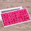50pcs Two Layer Soap Flower Rose Big Flower Head Thickened Packaging Bouquet Material Simulation Flower Valentine's Day Gift Box