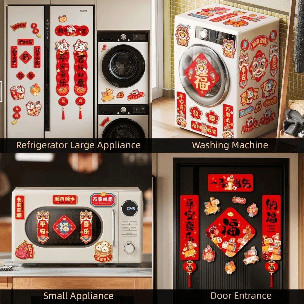 Durable New Year Fridge Magnets Refrigerator Magnets  Spring Festival Decor