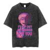 Vintage Washed Anime The Summer Hikaru Died Yoshiki Graphic T-shirt Men Women Printed Tee Summer Casual Fashion Clothing Tops Streetwear