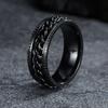 New In Metal Spinner Fidget Cool Rings for Men Stainless Steel Rotatable Chain Anxiety Relife Spinning Ring Anillo Antiestres