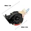 Loud 105DB 12V/24V Black Waterproof Electric Snail Horn Air Horn Raging Sound For Car Motorcycle Truck Boat
