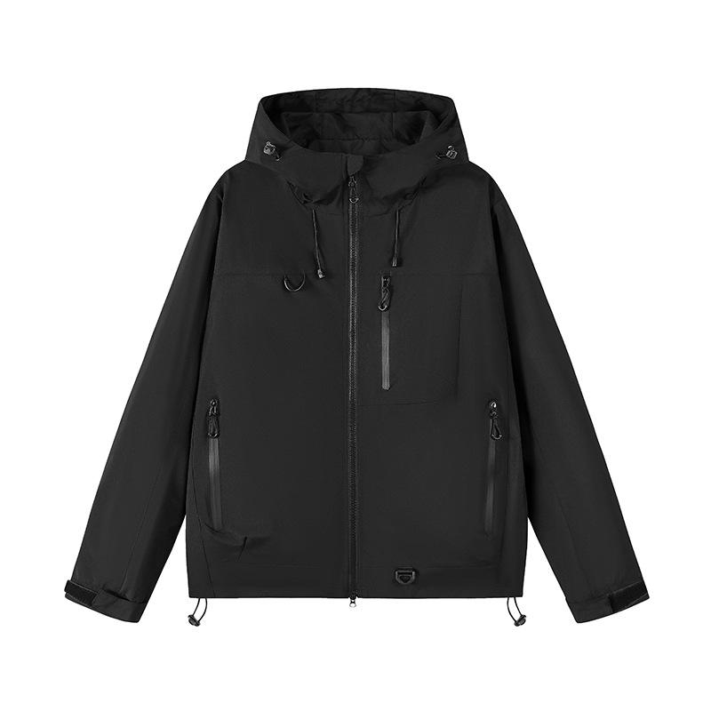 Men's Waterproof Windproof Hooded Jacket for Spring/Autumn Outdoor Travel and Climbing.