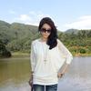 Stylish Black And White Lace Batwing Sleeve T-shirt For Plus Size Women In Trendy Commute Style
