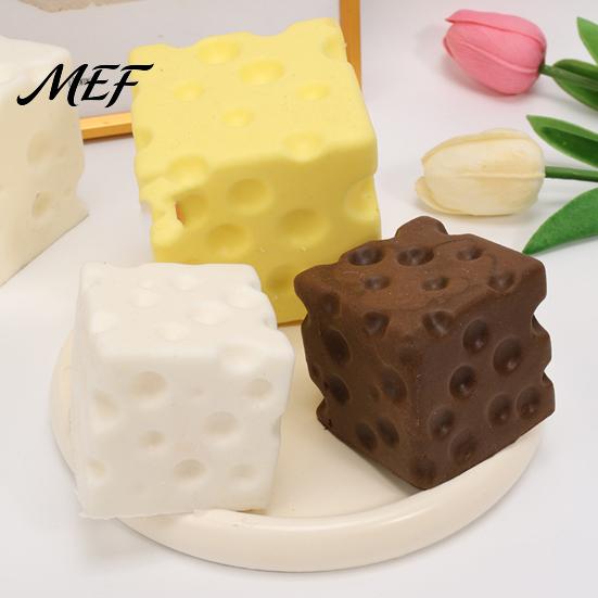 Simulated Cheese Squeeze Toy Toy, Block Sensory for Stress Desk Ornaments Relief, Slow Rise Pinch Home Office Classroom Anxiety Relief Gadget