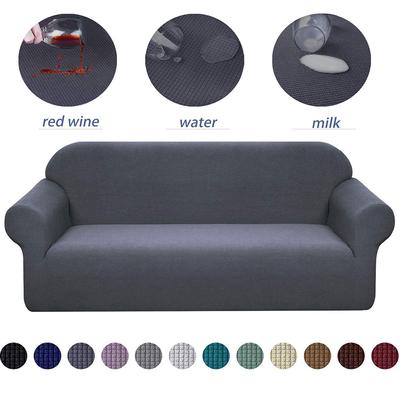 Polar Fleece bankhoes Universele waterdichte bankhoezen Effen kleur elastische hoes antislip volledig omwikkelde bankzitbekleding