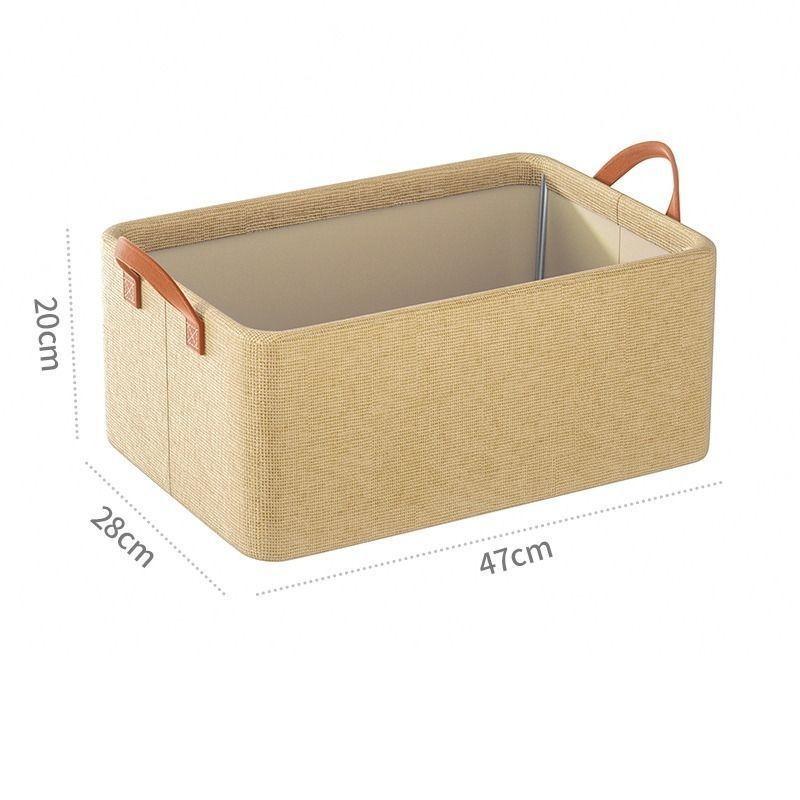 Steel Frame Garment Storage Box with Lid Foldable Clothing Organizer for Home Dustproof and Moistureproof Pants Storage Basket