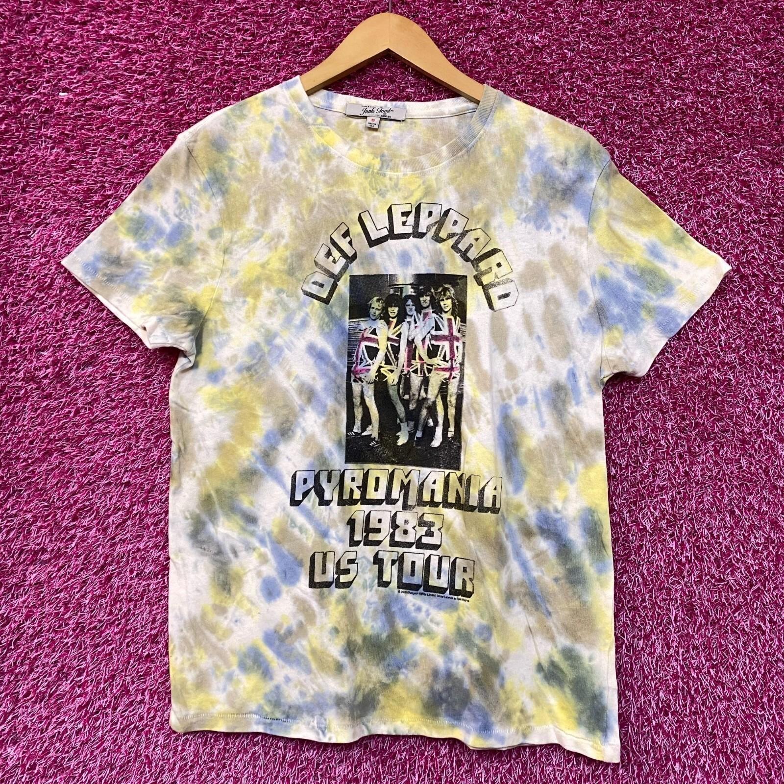 Def Leppard Pyromania 1983 US Tour Tie Dye Tshirt size Small S