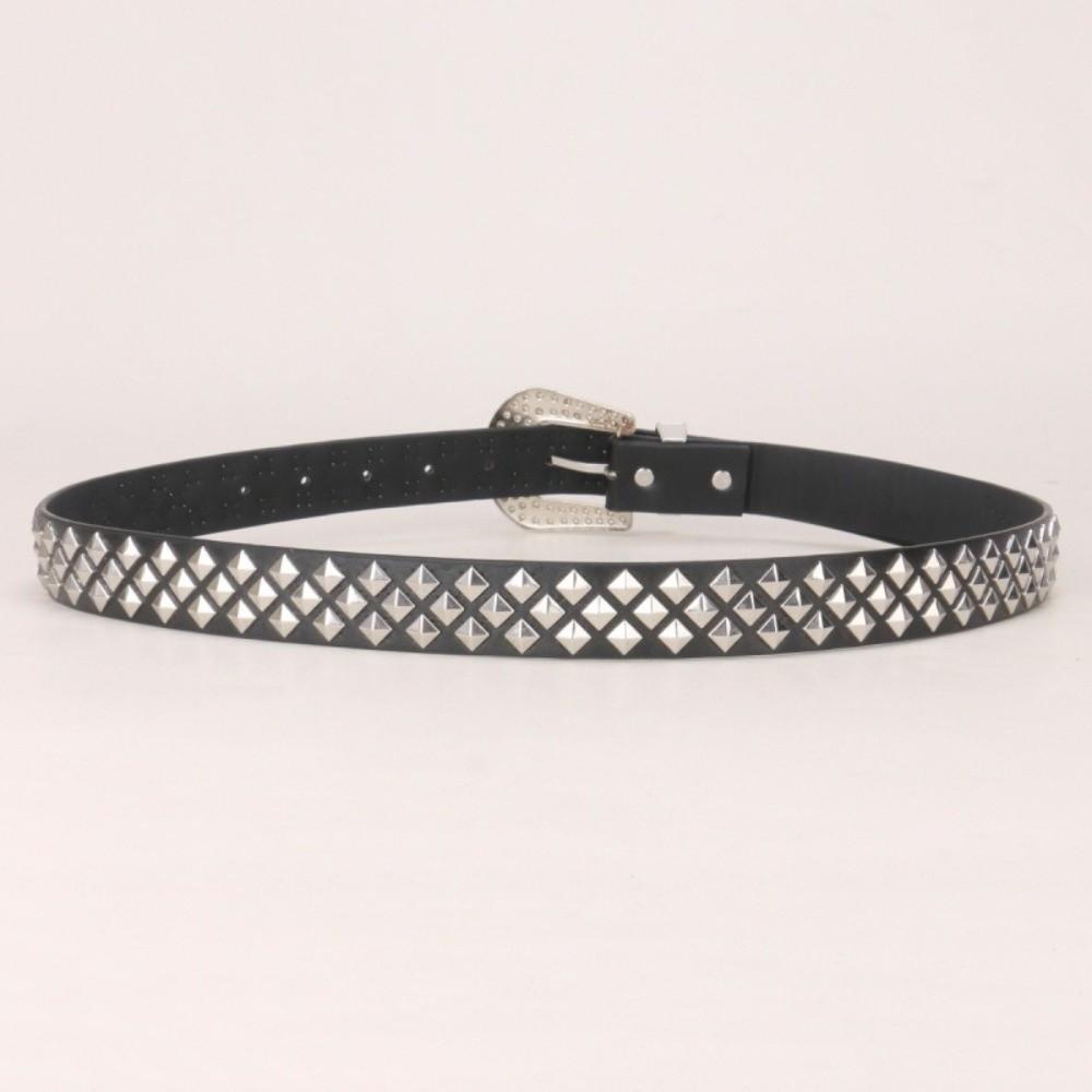 Casual Vintage PU Leather Belt Y2k Punk Style Rivet Punk Belt Adjustable Subculture Belt Unisex