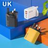 1Pcs Eu Us Uk Plug Travel 4 Port 120W Usb C Fast Charger Station Pd Qc3.0 Wall Adapter For Phone