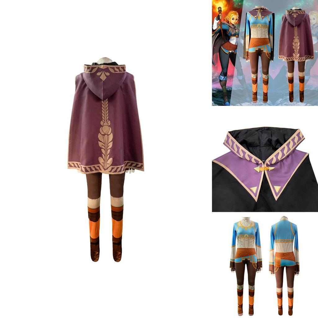 The Legend Of Zelda Breath Of The Wild Cosplay-Kostüm, Seidenkleid für Anime-Rollenspiele, inklusive spezieller Charaktere