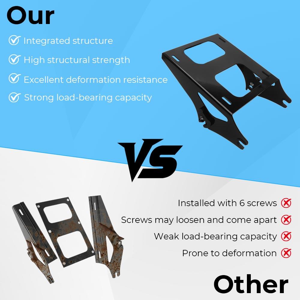 Detachable Two Up Tour Pak Pack Mounting Luggage Rack Steel Alloy Motorcycle For Harley Davidson 2014-25 FLHR FLHRC FLHRSE FLHX