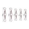New 20Pcs Fishing Universal Swivel Heavy Duty Stainless Steel Swivels Saltwater Fishing Connector Terminal Tackle