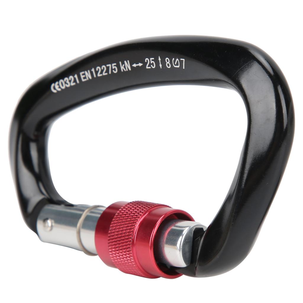Mountaineering D Locking Carabiner Clips Alloy Heavy Duty Carabiner for Climbing