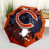 Chicago Bears logo Print Automatic Umbrella, 8 Rib Iron Frame, Plastic Handle, Suitable for Outdoor Travel &Daily , Ideal Gift