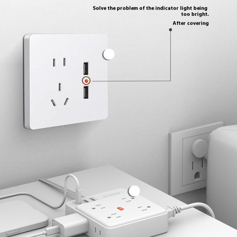 4 Sheets Adhesive Light Blocking Sticker For Electronic Device Indicators Nontoxic PVC LED Covers Easy Installation