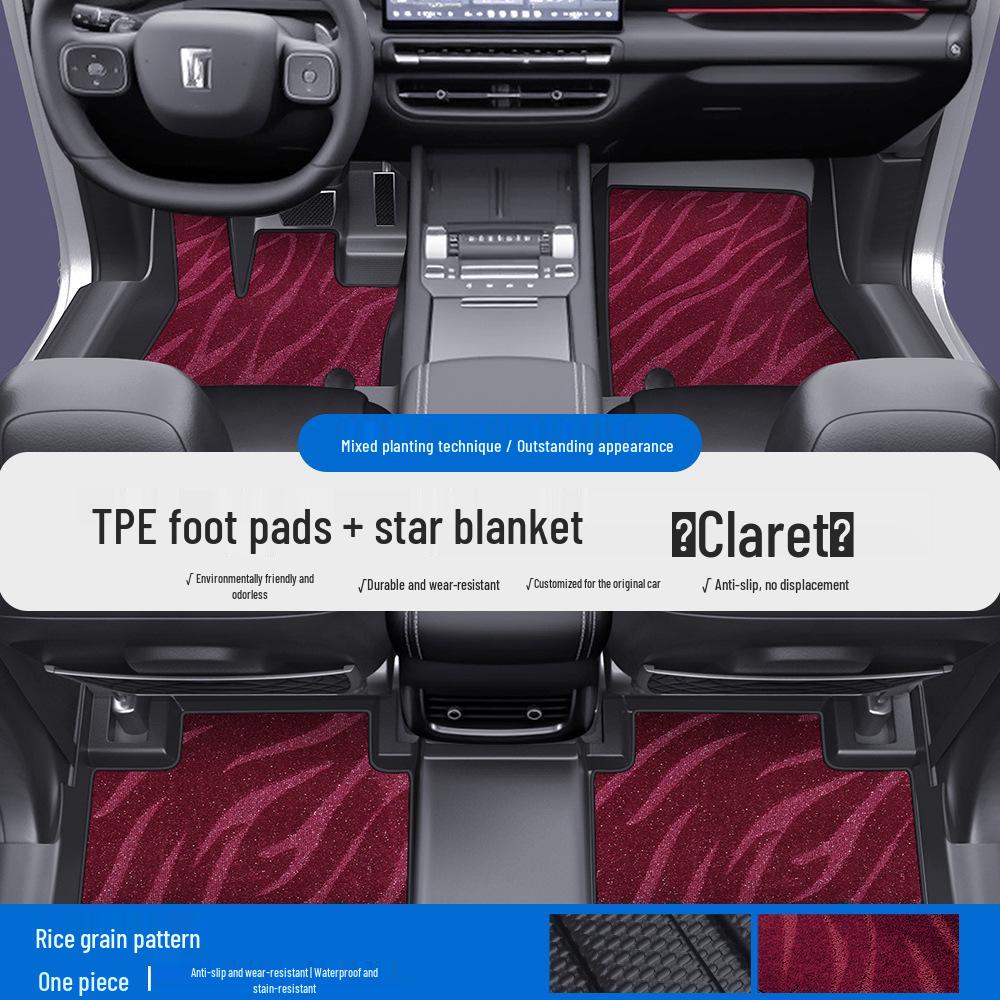 Tank TPE Car Floor Mats for Models 300, 400, 500, 700 - Full Coverage Waterproof Silk Coil Mats with Door Sill Protection