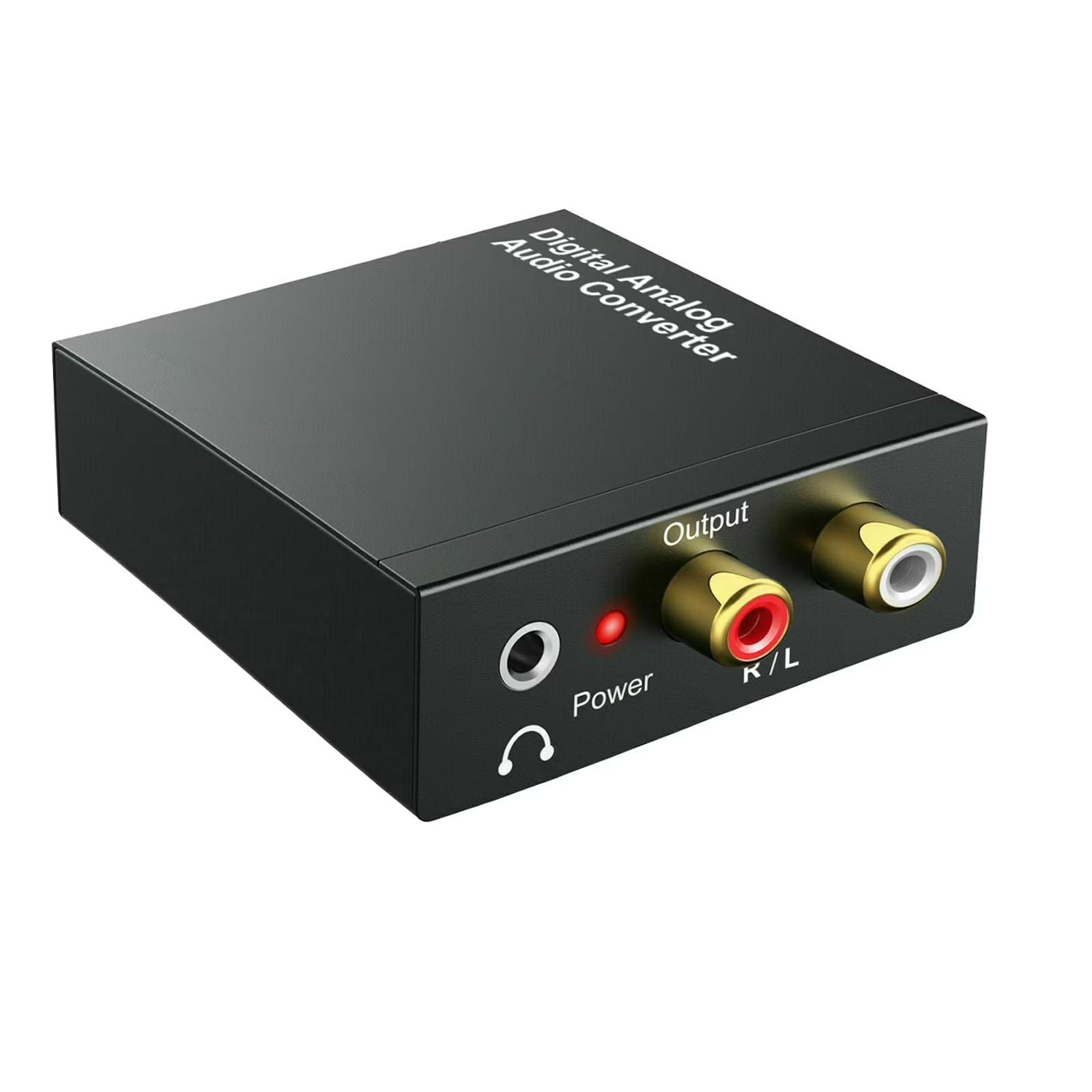 

Digital to Analog Audio Converter 3 5mm Optical Coaxial to AV RCA Stereo Audio Adapter for TV Sound System Home Theater ONE SIZE