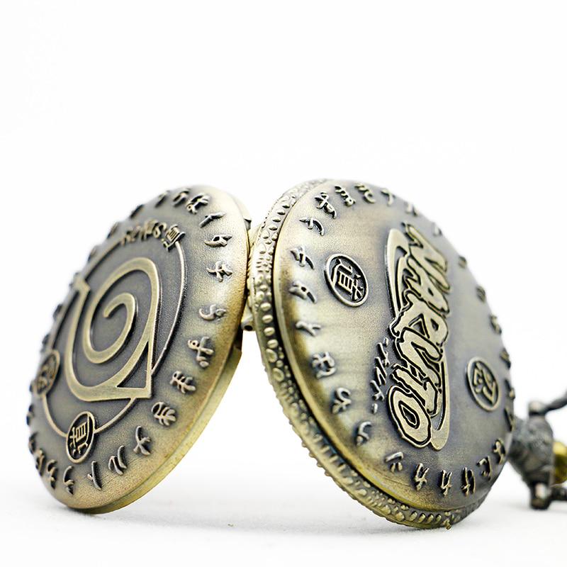 Anime Quartz Pocket Watch Pendant Necklace Men Womens Gift