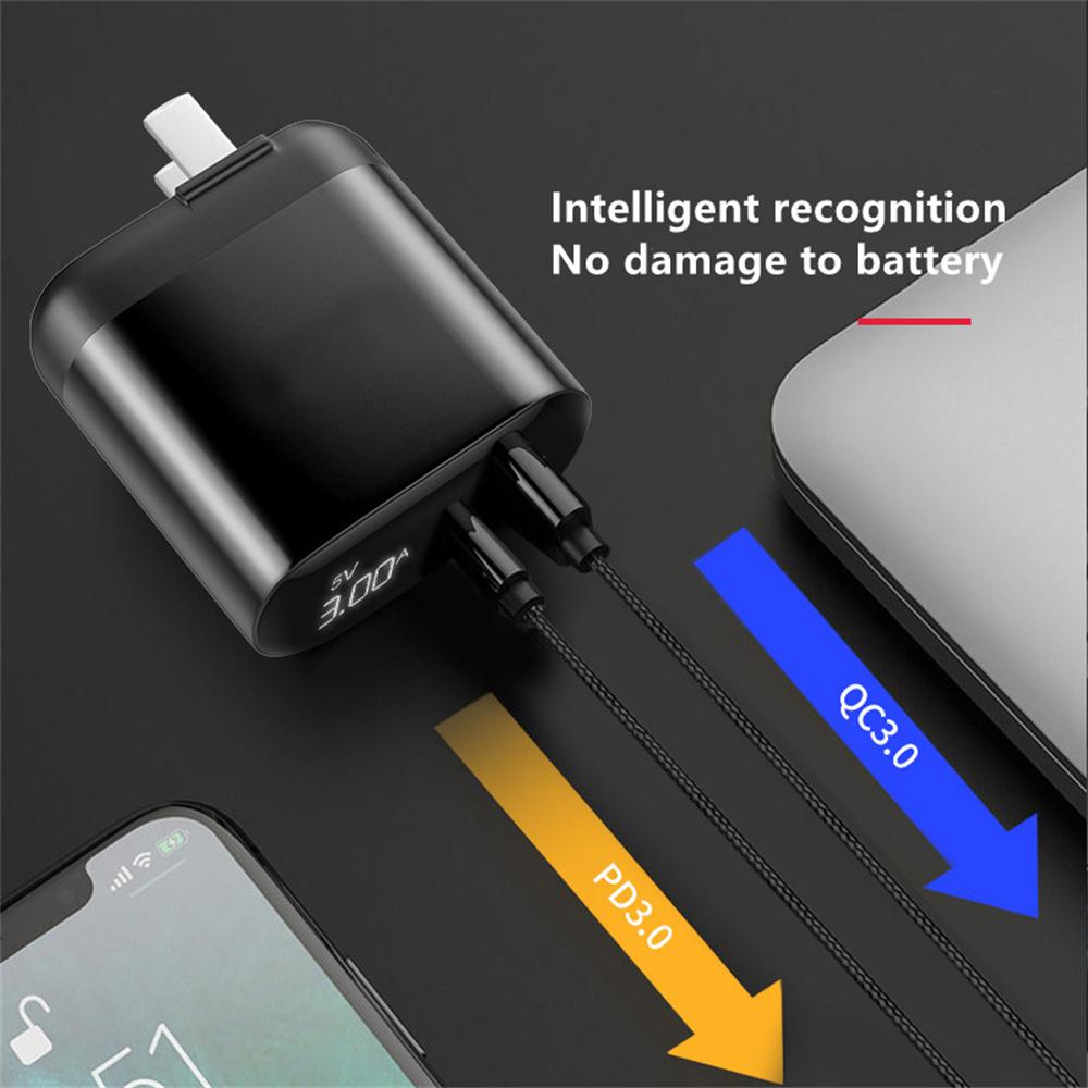 18W Quick Charge 3.0 USB Charger PD Type C Digital Display Phone Charger Adapter For iPhone Travel Wall Charger