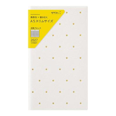 Midori Professional Diary 2027 Slim Monthly Floral 22470006 December Planner (Starts December 2026)