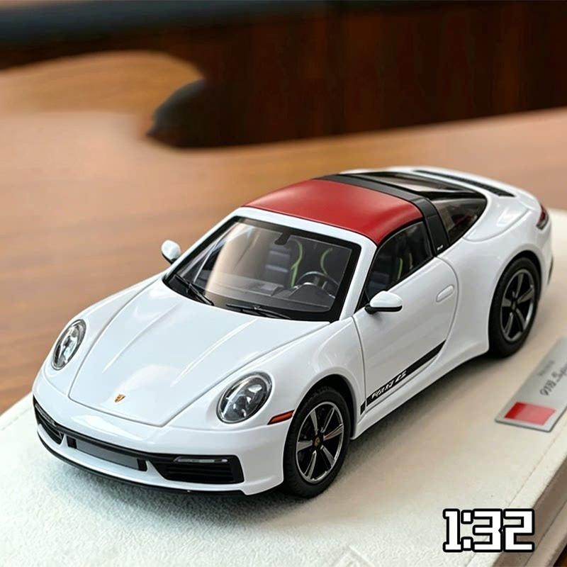 1/32 Porsche 911 Model Sports Car Toys Alloy Diecast Doors Opened Simulation Interior Rubber Tires Exquisite Supercar Toy
