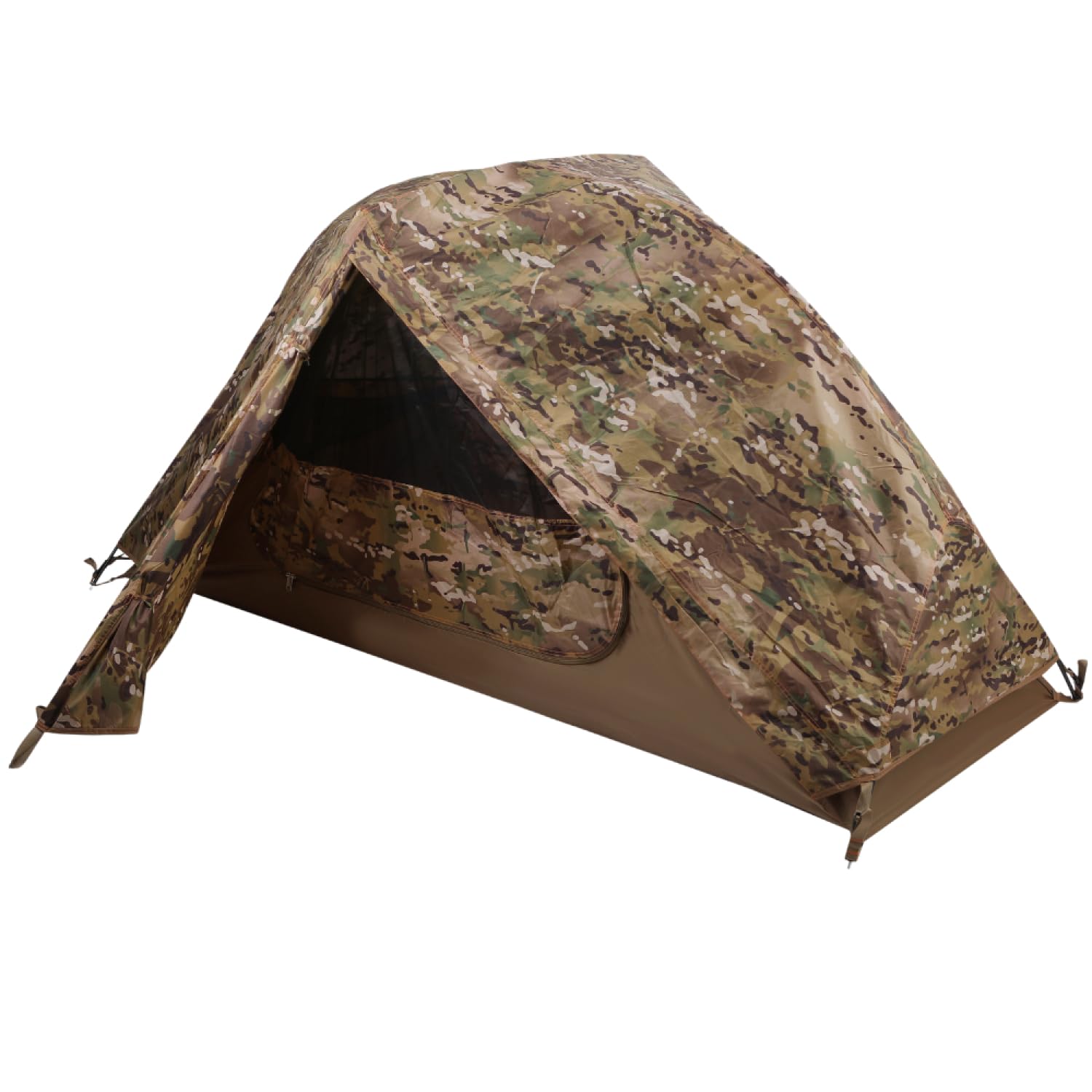 

LUCHS Multicam Camouflage Solo Tent Military Single Use Bike Touring Camping Lightweight Free Standing Front Chamber Water Resistance 3000mm Easy