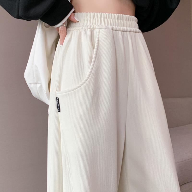 Large Size Spring and Autumn Women Pants High Waist Wide Leg Straight Pant Loose Casual Fashion Streetwear Trousers