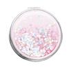 Creative Quicksand Small Mirror Portable Magnifying Standing Hand Vanity Cute Square Pocket Mak U0S8