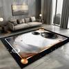 European Style Carpet for Living Room Black Marble Decor Sofa Area Large Rugs Hotel Hall Floor Mats Home Modern Decoration Rugs