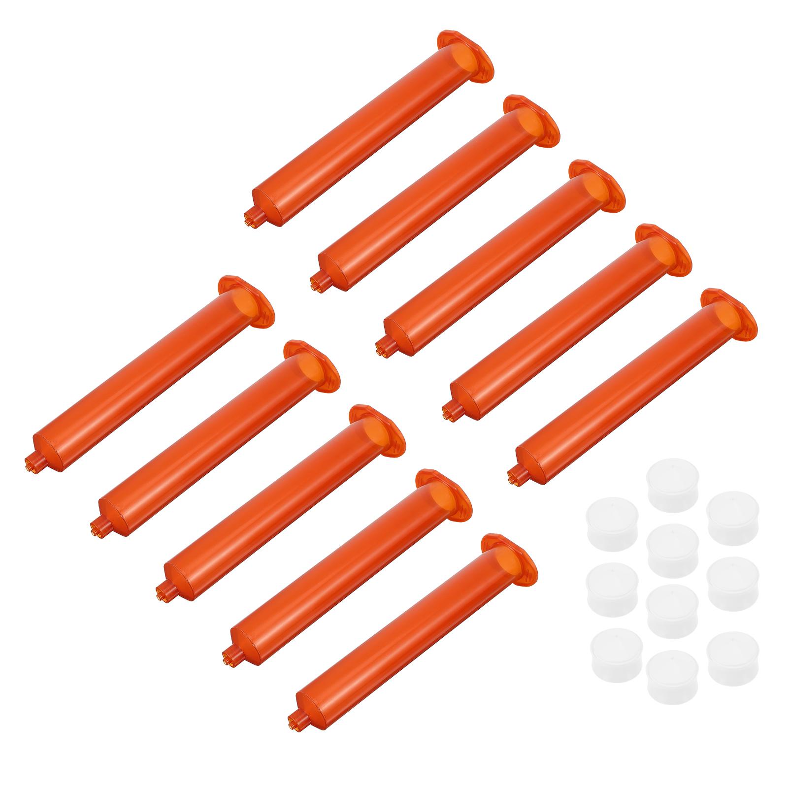 

10 Pcs Dispensing Syringe Plastic Lightweight Ergonomic Comfortable Disposable Push Style Safe Easy Handle Industrial Liquid оранжевый