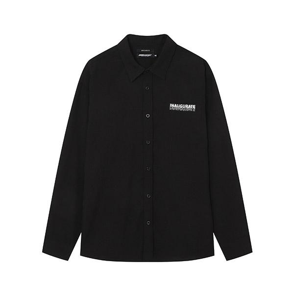JAMBANGEE Men'S) Poly Pocket Graphic Long Sleeve Shirt (Semi-Oversized Fit)_An1Wwh103-Bk