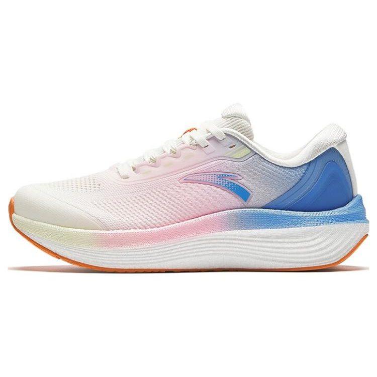 Anta Versatile Slip Resistant Low Top Running Shoes Women's White Pink Blue 922335585-4