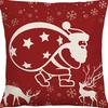 Federa Cuscino con Stampa Natalizia Decorazione Soggiorno Casa Babbo Natale Abbraccio Nuovo Divano Cuscino di Natale