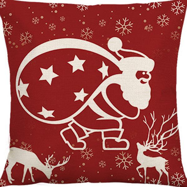 Federa Cuscino con Stampa Natalizia Decorazione Soggiorno Casa Babbo Natale Abbraccio Nuovo Divano Cuscino di Natale