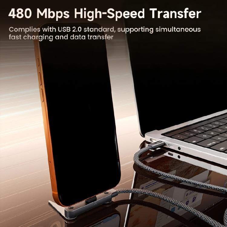 Zincs Alloy Type C Charging Cable 240W Output With Flexible 1.5m Length For Convenience