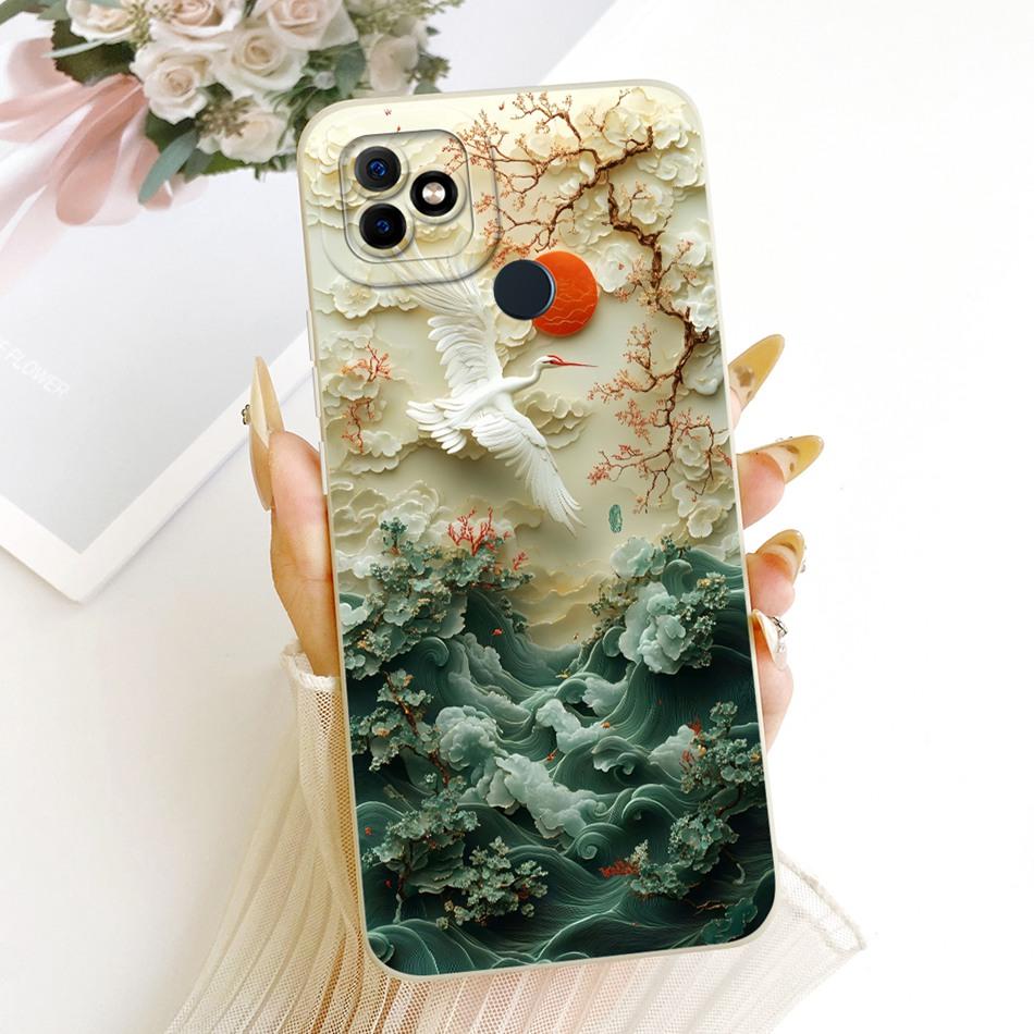 For Itel Vision 1 / P36 / Vision 1 Plus / Itel P36 Play L6005 Fashion Dusk Beach Painting Phone Case Soft Silicone Cover Bumpers
