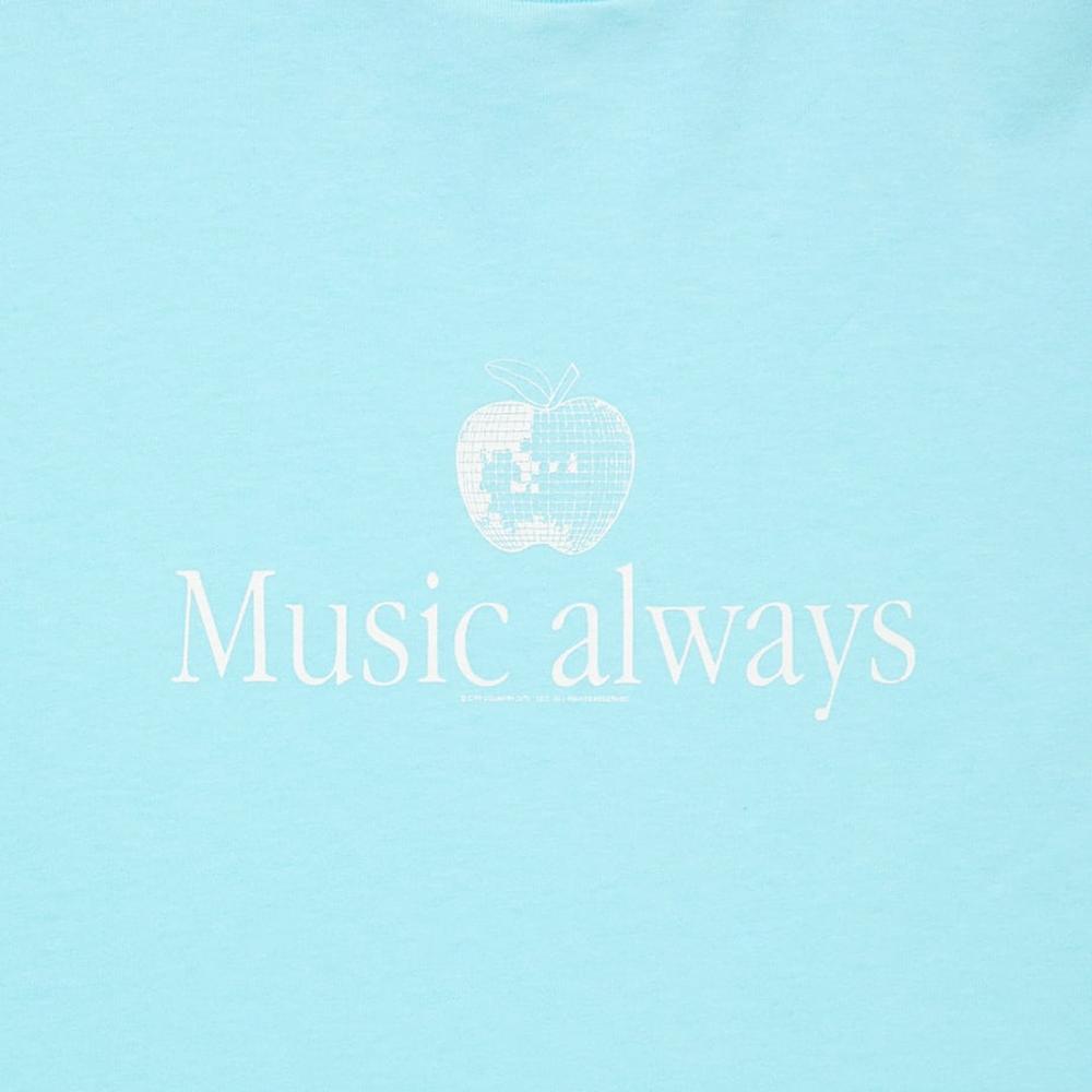 Sitikeonteulisiti Cotton Short Sleeve T-Shirt Music Always Blue Unisex