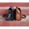 Vintage Saddle Bag Leather Brown/Black Messenger Shoulder Cross-body Bag
