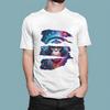 Personalized Monkey Face Cotton T-Shirt S–4XL – Retro Chimpanzee with Flowers & Headphones Graphic Tee